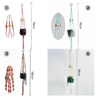 Décoration de maison pendaison de crémaillère cadeau de fête des pères cintre de plante en macramé personnalisé pour la décoration murale et de fenêtre