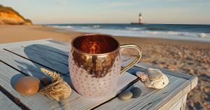 Cuivre martelé et laiton poignée tasse Design eau potable moscou Mule tasse tasse pour Restaurant Ware Bar Vodka décor à la maison cadeau - Product Image 2