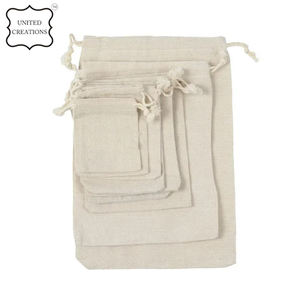 Sac à cordon en coton biologique écologique personnalisé, petite toile blanche avec logo imprimé pour le shopping - Product Image 6
