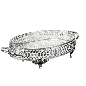 Bandeja de aluminio de calidad superior para servir de mesa elegante o exhibición decorativa en eventos de boda o celebración en casa - Product Image 1