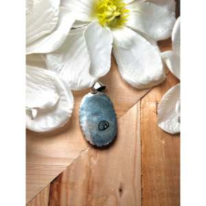 Pendentif Mary Ann Spencer Kingman en turquoise et argent sterling avec technologie d'incrustation à sertissage clos - Product Image 5