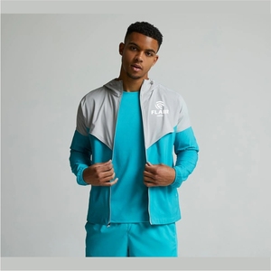 Waterproof Breathable With <b>Packable</b> Hood Running Rain Mens Windbreaker Zipper <b>Jacket</b> - Product Image 2