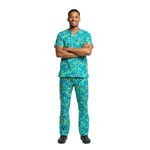 ชุดสครับผู้ชาย PerformanceFit แบบปรับแต่งได้ คุณภาพสูง ทนทาน เสื้อคอวีและกางเกง ใส่สบาย สำหรับคลินิกและโรงพยาบาล - Product Image 6