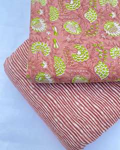 High Quality <b>Medium</b> Weight Pure Cotton Twill Printed <b>Fabric</b> with Floral & Geometric Patterns for Women's Shirts & Apparel Craft - Product Image 1