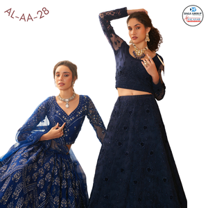 Magnifique Lehenga Choli Traditionnel pour Femme, Broderie Cordonnée Éblouissante, Ornements de Pierres Lourdes, Multicolore, en Soie, Satin et Polyester - Product Image 3