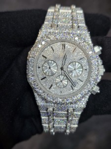 Iced 925 Moissanite <b>Watch</b> <b>for</b> Hop Vvs Quality Vvs1 Jewelry <b>Women</b> Diamond Pass Tester 100% Out Hip 925 Moissanite <b>Watch</b> - Product Image 3