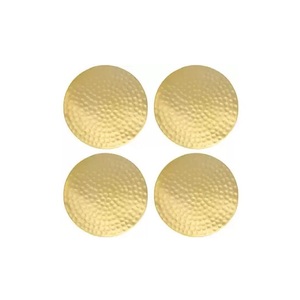 Sous-verre en métal fait à la main personnalisé sous-verre martelé fini or pour la décoration de la maison et de mariage au prix de gros - Product Image 1