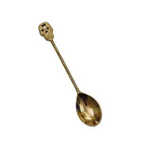 Ensemble de couverts en acier inoxydable en laiton antique avec poignées formelles 4 pièces de style américain moderne et écologique - Product Image 2