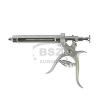 Pistolet d'injection vétérinaire double seringue réglable et durable Luer Lock/Luer Slip pour animaux d'élevage, facile à utiliser, 10ml/20ml/50ml
