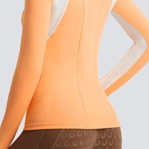 OEM Factory Breathable Horse Equestrian Shirt With Long <b>Sleeves</b> Horse Riding Womens <b>Base</b> <b>Layers</b> Custom - Product Image 3