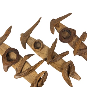 Panneaux muraux uniques en bois pour la famille, décoration de salon, maison, design Art Déco, mariage, esthétique intérieure, en teck - Product Image 4