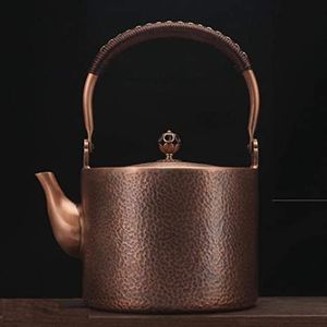 Copper <b>Kettle</b> Handcrafted Classic Style 500ml Eco-Friendly Heat-Resistant Improves Daily Brewing Routines for <b>Tea</b> Lovers Home - Product Image 5