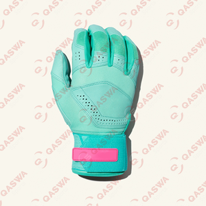 Nuevo diseño de guantes de bateo de béisbol de cuero de color menta logotipo personalizado dedo completo ropa deportiva al aire libre guantes de bateo de béisbol - Product Image 2