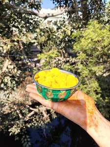 Sehra haldi/mehendi, ชุดอุปกรณ์ตกแต่งงานแต่งงานงานแต่งงานพิธี pooja rasam pithi nikahtel baan เจ้าสาว - Product Image 4