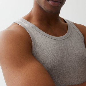 Vente en gros logo personnalisé débardeur de gym sans manches en coton pour homme, vêtements de fitness pour la course, respirant et tricoté - Product Image 5