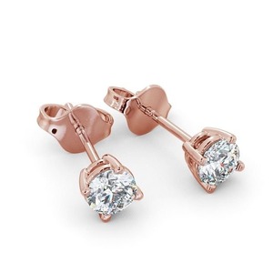 IGI certifié rond brillant coupe laboratoire cultivé diamant 10KTWhite or boucle d'oreille pour les femmes bijoux faits à la main en gros de l'Inde - Product Image 2
