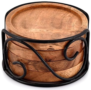 Posavasos de madera cuadrado de lujo de alta calidad, espesor personalizado, hoteles, restaurantes, Fiesta en casa, uso, decoración hecha a mano - Product Image 3