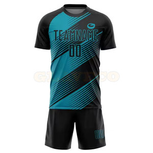 Uniforme de Fútbol Hecho en Pakistán, Color Sólido, 100% Poliéster, Secado Rápido, Transpirable, Ligero, Servicio OEM, MOQ Bajo, Logotipo Personalizado - Product Image 2