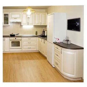 Gabinete de fregadero de cocina Modular de madera de PVC de melamina de chapa moderna de lujo diseños directos de Vietnam - Product Image 3