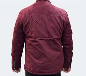 Veste de motard vintage décontractée pour homme Bearfit, automne, 100% coton, coupe ajustée, écologique, coupe-vent, respirante, fermeture éclair, service OEM - Product Image 4