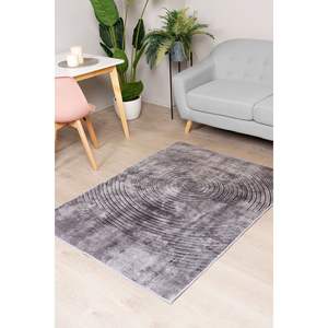 Alfombra de poliéster hecha a mano Nenpi tejido plano troquelado patrón abstracto para sala de estar entrada o pasillo para adolescentes - Product Image 1