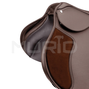 Sillín de doma de cuero genuino marrón de alta calidad, duradero, multiusos, productos de Carreras de Caballos en inglés de la India para carreras de caballos - Product Image 2