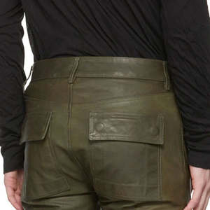 New Fashionable Slim Fit <b>Leather</b> <b>Pants</b> Casual Wear Original <b>Leather</b> Best Quality <b>Men</b> <b>Leather</b> <b>Pants</b> For Adults OEM Service - Product Image 5