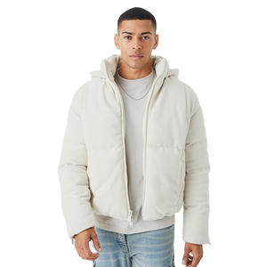 Chaqueta de Invierno Acolchada con Capucha para Hombre, Tela de Lona, Reversible, con Cremallera, Impermeable, Informal, Servicio Personalizado OEM - Product Image 5