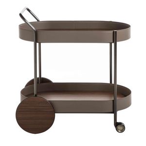 Diseño de lujo, forma personalizada, carrito para servir alimentos, pomadas de vidrio con acabado dorado, carrito para servir a precio mayorista - Product Image 4