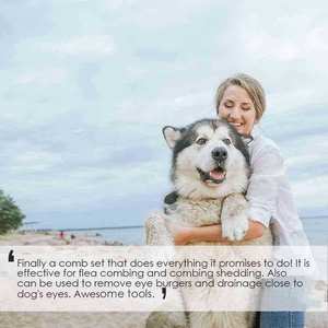 Peigne de toilettage pour animaux de compagnie pliable avec laser, poignée antidérapante en acier inoxydable, léger pour l'entretien quotidien du pelage - Product Image 6