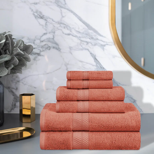 6 mảnh mềm cotton nhanh khô tắm tay mặt khăn Set rắn màu bền và dệt kỹ thuật cho bán lại bán buôn - Product Image 2