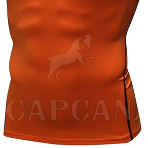 Camisetas ajustadas de compresión de poliéster 100% para hombre, patrón personalizado diseñado con cuello redondeado para uso personal - Product Image 5