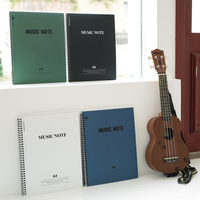 Cuaderno Musical Boba Coreano de 227 x 298 mm, 55 Páginas, A4, Encuadernado con Costura, Tapa Dura, Color Personalizado, Logotipo Personalizado