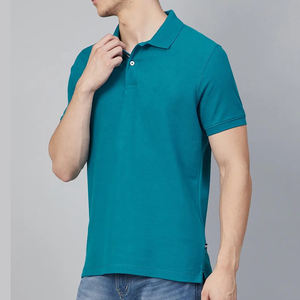 Polo régulier coupe ajustée de haute qualité hommes à manches courtes coton décontracté col à carreaux hauts Services OEM Offre Spéciale tissu tricoté - Product Image 4