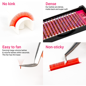 CharmLash Volume Color Lash Trays 0.03 0.05 0.07 Extensiones de Pestañas Naturales Largas de Fibra PBT Coreana BC Curl Azul Caja Personalizada Venta al por Mayor - Product Image 2