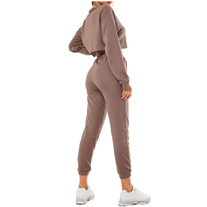 Conjunto Deportivo de 2 Piezas para Mujer, 100% Algodón, 500GSM, Corte Holgado, Hombros Caídos, Ropa Casual de Invierno - Product Image 3