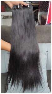 Double Trame Cuticule Alignée Cheveux Humains Indiens Bruts Paquets de Cheveux Raides Qualité Premium au Prix de Gros - Product Image 2