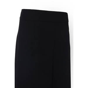 Black <b>Plus</b> <b>Size</b> Pencil Wrap <b>Skirt</b>-Breathable Spandex with <b>Sequined</b> Embroidery - Product Image 2