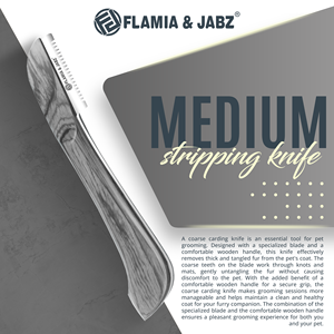 Peines de madera ecológicos profesionales, cuchillos para el cuidado de perros, herramientas de cuidado de abrigos de acero inoxidable con características de cardado de tira - Product Image 4