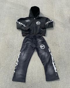 Trajes de sudor ecológicos informales de invierno para hombres superventas de calidad premium Color sólido 100% algodón transpirable - Product Image 2