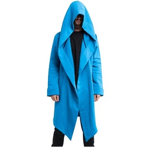 Venta caliente personalizada OEM Unisex lana de punto Cachemira al aire libre a prueba de viento invierno cárdigan sudaderas con capucha bata larga sudaderas con capucha transpirable - Product Image 2