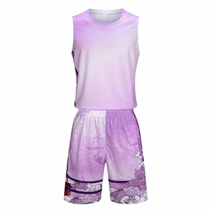 Factory Custom Logo Design Custom Color Sublimation Men Basketball Uniform Sleeveless Latest 100% Polyester Breathable Quick Dry - Product Image 1