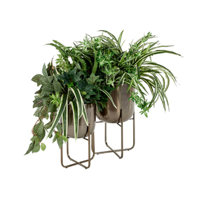 กระถางต้นไม้โลหะสไตล์อุตสาหกรรมแบบชนบทพร้อมการออกแบบคลาสสิกแบบแขวนอินเดีย - Product Image 2