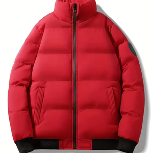 Chaqueta acolchada OEM para hombre más vendida, tela de cuero de venta directa de fábrica de alto fabricante con decoración de piel - Product Image 1