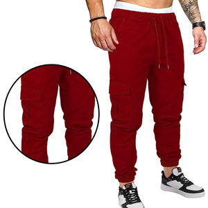 Best Design Men's Casual <b>Trousers</b> High Quality Cotton Solid Color Street Style Breathable <b>Drawstring</b> Pattern Plain Dyed Canvas - Product Image 6