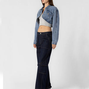 Wholesale Clothing Manufacturer Crop <b>Denim</b> <b>Jacket</b> For <b>Women</b> New Fashion <b>Women</b> <b>Cropped</b> Jean <b>Jackets</b> In Low MOQ - Product Image 6