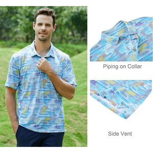 Chemises de golf pour hommes à manches courtes imprimées, en tissu toile respirant, personnalisables, style gothique, haute qualité - Product Image 3