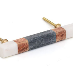 มือจับประตูหินอ่อนหรูหราสไตล์อาร์ตเดโค ทนทาน สำหรับบ้าน สำนักงาน โรงแรม ตู้เสื้อผ้า ฮาร์ดแวร์งานฝีมือระดับพรีเมียม - Product Image 1