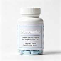 Étiquettes de bouteilles de glucosamine Haoxuan, autocollants imprimés en relief, imperméables, pour l'emballage des compléments articulaires