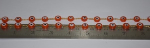 Chaîne de chapelet en perles d'œil d'orange de qualité supérieure, plaquée or, faite à la main, pour la fabrication de bijoux - Product Image 5